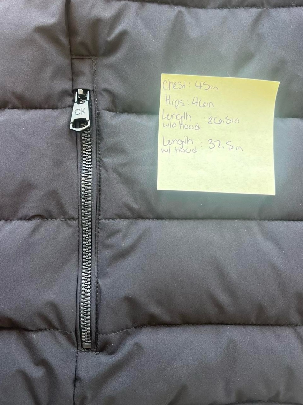 Calvin Klein Infinite Stretch Water Resistant Hooded Puffer Vest Black Women’s L - Picture 7 of 8